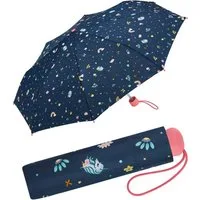 Esprit Taschenregenschirm kleiner, leichter Taschenschirm für Kinder, flach