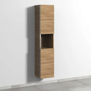 Sanipa 3way Hochschrank mit 2 Türen und 1 offenem Fach, Eiche-Kansas BR11559
