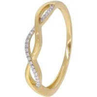 Glizz Goldring Damenring 333 Gold (8 Karat) Zirkonia-