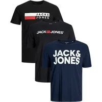 Jack & Jones PlusSize Print-Shirt (Spar-Set, 3er-Pack) Big Size Shirt Übergrößen Shirt