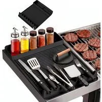 Diwzbyn Grillerweiterung Grillmatte Silikon Hitzebeständig, Rutschfeste Grillablage, Bis 230°C, für Grillwerkzeug & Arbeitsflächenschutz
