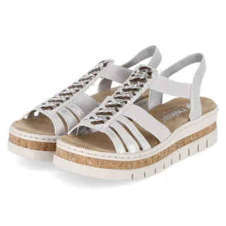 Rieker Sandalen - Gr. 36 - Silber - Synthetik