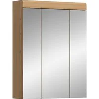 welltime Spiegelschrank SIENA, Breite 60cm, 3 Spiegeltüren, 9 Fächer, 6 Einlegeböden (TOPSELLER) in verschiedenen Farben erhältlich, Badmöbel, Badschrank, Schrank, Bad