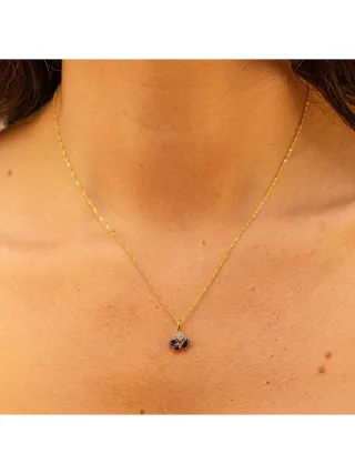 Fascination by Ellen K., F Halskette Gold 375 mit echtem Amethyst + Zirkonia
