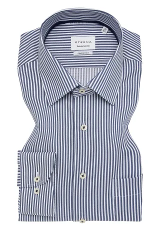 ETERNA - Hemd Twill Langarm navy - Gr. - 42/Langarm - 65cm
