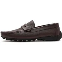 Derimod Lässige Loafer aus Leder Loafer Echtes Leder, Lederfutter, Gummisohle, Slipper-Design, Genarbte Textur