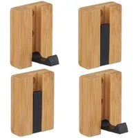 relaxdays Wandhaken Garderobenhaken Set klappbar, (4-St., 4er Set), 4er Pack