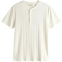Next T-Shirt Geripptes, elegantes T-Shirt mit Struktur (1-tlg)