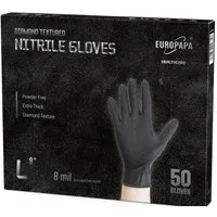 EUROPAPA Einweghandschuhe Nitril-Handschuhe Medical Einmalhandschuhe Untersuchungshandschuhe (extra Dicke Nitrilhandschuhe Diamant Grip, 50-St., unsteril latexfrei disposible gloves) Resistente al taglio, antistrappo, senza lattice, senza talco