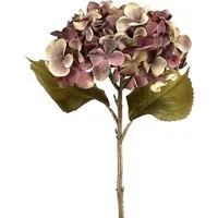 Kunstblume Kunstblume HORTENSIE 46cm. In Trockenblumenoptik. Aubergine Lila MAUVE, Gasper, Höhe 46.00 cm