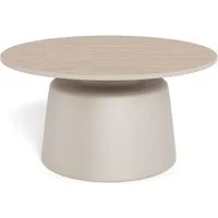 ACTONA GROUP Couchtisch Kaffeetisch, Beistelltisch, Tisch, keramisch, Säule, Ø70x39cm