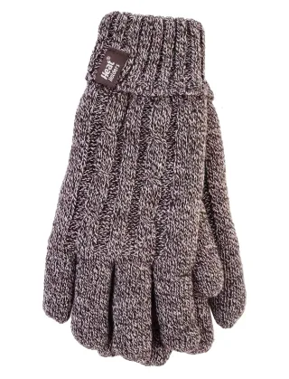 Heat Holders - Womens Cable Knit 2.3 tog Handschuhe für den Winter