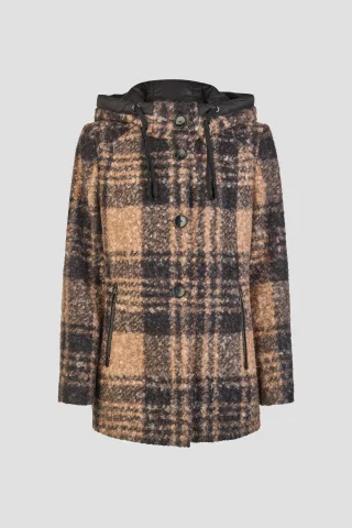 Barbara Lebek - Wolljacke mit Kapuze midnight blue - Gr. - 38