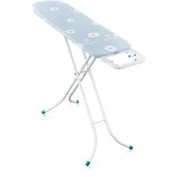 Leifheit Bügelbrett Bügeltisch Classic S Basic, Bügelfläche 30.0x110.0 cm, Höhenverstellbar, 110 x 30 cm, feste Bügeleisenablage, florales Design