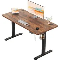 HOMALL Schreibtisch Schreibtisch Höhenverstellbarer mit Gedächtnis und Sitzerinnerung (2-lagige Hohenverstellung mit sitzender Erinnerungsfunktion und USB-Ladeanschluss)