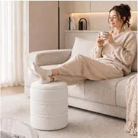 HOMCOM Sitzhocker Sherpa Hocker mit Stauraum (Set, 1 St., 1er), mit Stauraum