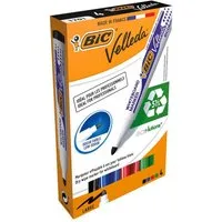 BIC Whiteboard Marker Velleda 1701, (4-tlg), Schaft aus 51% recyceltem Material