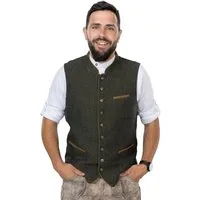 Schöneberger Trachten Couture Trachtenweste Trachtenweste Herren - Loden Weste für Oktoberfest & Lederhose Weste Original Trachtenweste mit Trachtenknöpfen & Stickereien