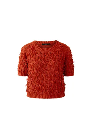 Oui - Pullover burnt tangarine - Gr. - 38