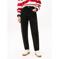 Tommy Jeans Mom-Jeans High waist - Mom-Jeans Tapered mit Logo-Badge, Logostickerei