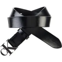 Calvin Klein Ledergürtel ROUND CK BUCKLE 30MM BELT INLAY Größenverstellbar mit Metallschließe