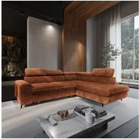 Masseno Ecksofa VELISS mit Schlaffunktion L-Form, Sofa mit Bettkasten