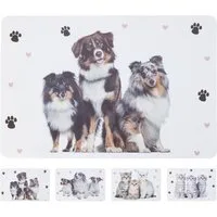Annastore Platzset 8-teiliges Tischset Platzset - Hunden und Katzen 43,5 x 28,5 cm, Pflegeleicht langlebig und abwaschbar