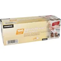 PAPSTAR Spritzbeutel Spritzbeutel 2,6 l 54 cm x 26,5 cm transparent 100 Stk