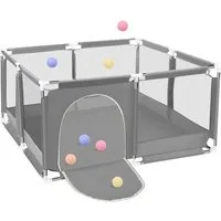 Comomy Laufgitter, Baby Krabbelgitter Schutzgitter Laufgitterzelt 128x128x66cm