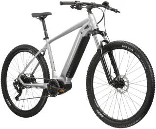 Kross "E-MTB Hexagon Boost 3.0 29 Zoll silberfarben" 8 Gang microSHIFT ACOLYTE M5185M Schaltwerk Kettenschaltung Mittelmotor 250 W Pedelec, Elektrofahrrad für Damen und Herren, MTB