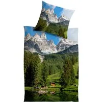 KiNZLER Bettwäsche Panorama, Satin, 2 teilig, aus Baumwoll-Satin