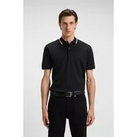 BOSS Poloshirt Penrose 38 aus Baumwolle mit gestreiftem Kragen, slim fit