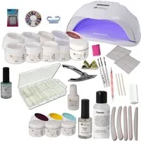 Sun Garden Nails Nagellack-Set UV Gel Nail Starterset Starlight + UV Gerät und Nageldesign Zubehör, für Einsteiger & Fortgeschrittene
