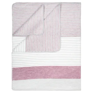 LIVING DREAMS - Jacq-Wohndecke gekettelt beere/anthra - Gr. - 150