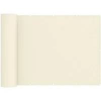 vidaXL Balkonsichtschutz Balkon Sichtschutz 150 x 300 cm Stoff mit PU-Beschichtung Creme (1-St)