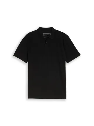 Denim Tom Tailor - Piqué Poloshirt mit Baumwolle black - Gr. - L