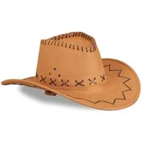 relaxdays Cowboyhut Fasching braun
