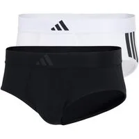 adidas Sportswear Hüftslip Active Flex Cotton 3 Stripes (2er Pack) elastischer Logo-Bund, ohne Eingriff, sportliches Design