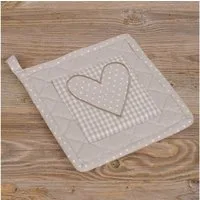 matches21 HOME & HOBBY Topflappen Topflappen Landhaus Premium Punkte Herz Karo 20x20 cm, (1-tlg)
