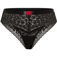 HUGO Slip SAVANA aus Spitze mit Leopardenmuster und Logo am Bund