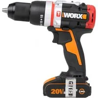 Worx Akku-Schlagbohrmaschine WX354, max. 2000 U/min, (Set), bürstenloser Motor, 18+1+1 Drehmoment, 60Nm, inkl. 2 Akkus & Ladegerät
