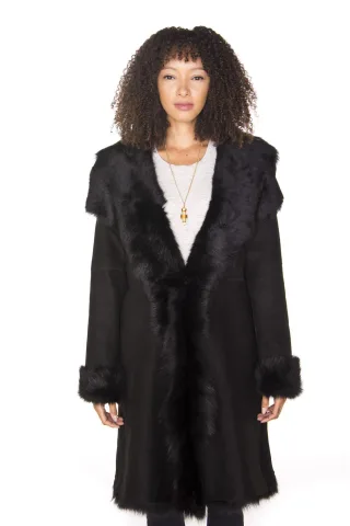 Damen-Trenchcoat aus Toscana-Schaffell-Wildleder-Tbilisi
