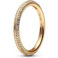 Pandora Silberring Vergoldeter PANDORA ME Damenring aus 925er Silber mit Zirkonia