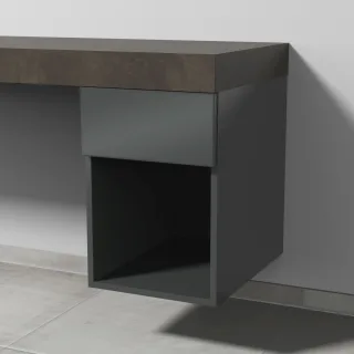Sanipa Anbau-/Solitärschrank 2morrow (P2351) 510x350x520 Anthrazit-Glanz, P235179 P235179