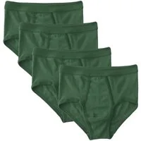 HERMKO Slip Briefs (Pack, 4er) 100 % Bio-Baumwolle mit Eingriff Weichbund hergestellt in EU basic
