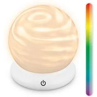 Briloner Leuchten LED Tischleuchte LUSTRO, LED fest integriert, Warmweiß, 15x16,5 cm, Akku tauschbar, Wohnzimmer, Flur, Schlafzimmer