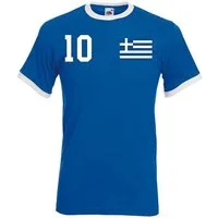 Youth Designz T-Shirt Griechenland Herren T-Shirt im Fußball Trikot Look mit trendigem Motiv
