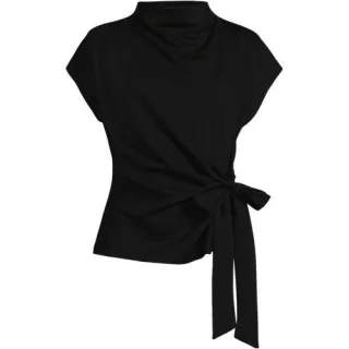 Jerseyshirt mit Knotendetail für Damen, Damen, size: regular, Schwarz, by Lands' End