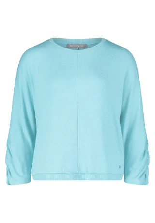 Betty & Co - Sweatpullover middle turquoise melange - Gr. - 44