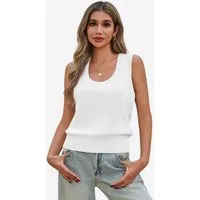Imily Bela Tanktop Damen Rippstrick Sweaterweste (Packung, 1-tlg., 1per-Pack) einfarbig